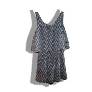 Black and White Patterend Shorts Romper